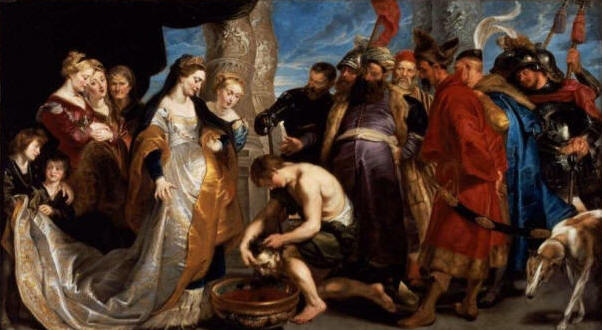 Киропедия, Царице Томирис приносят голову убитого Кира (Рубенс)