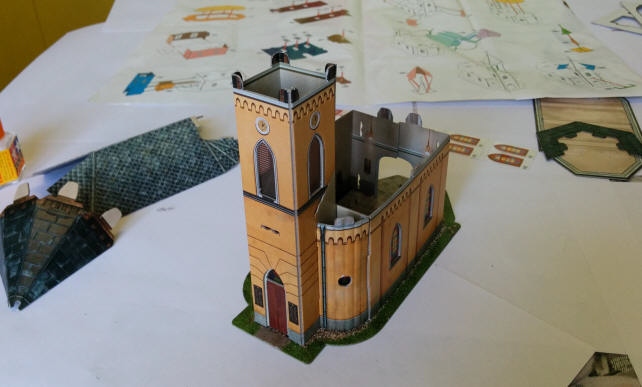 Сборная модель Умная Бумага Дом с кораблем. Средневековый город